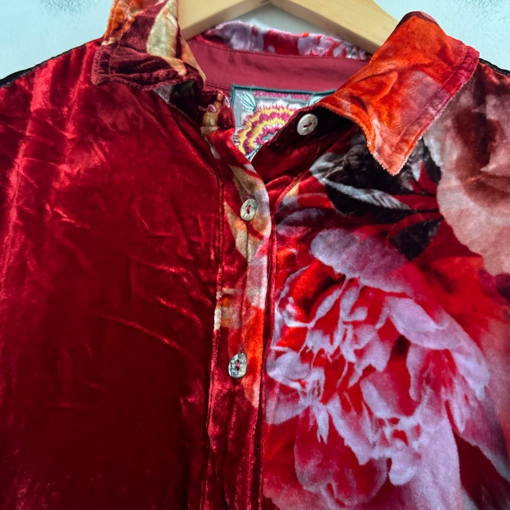 Johnny Was Coralie Velvet Relaxed Overshirt - Picture 5 of 9